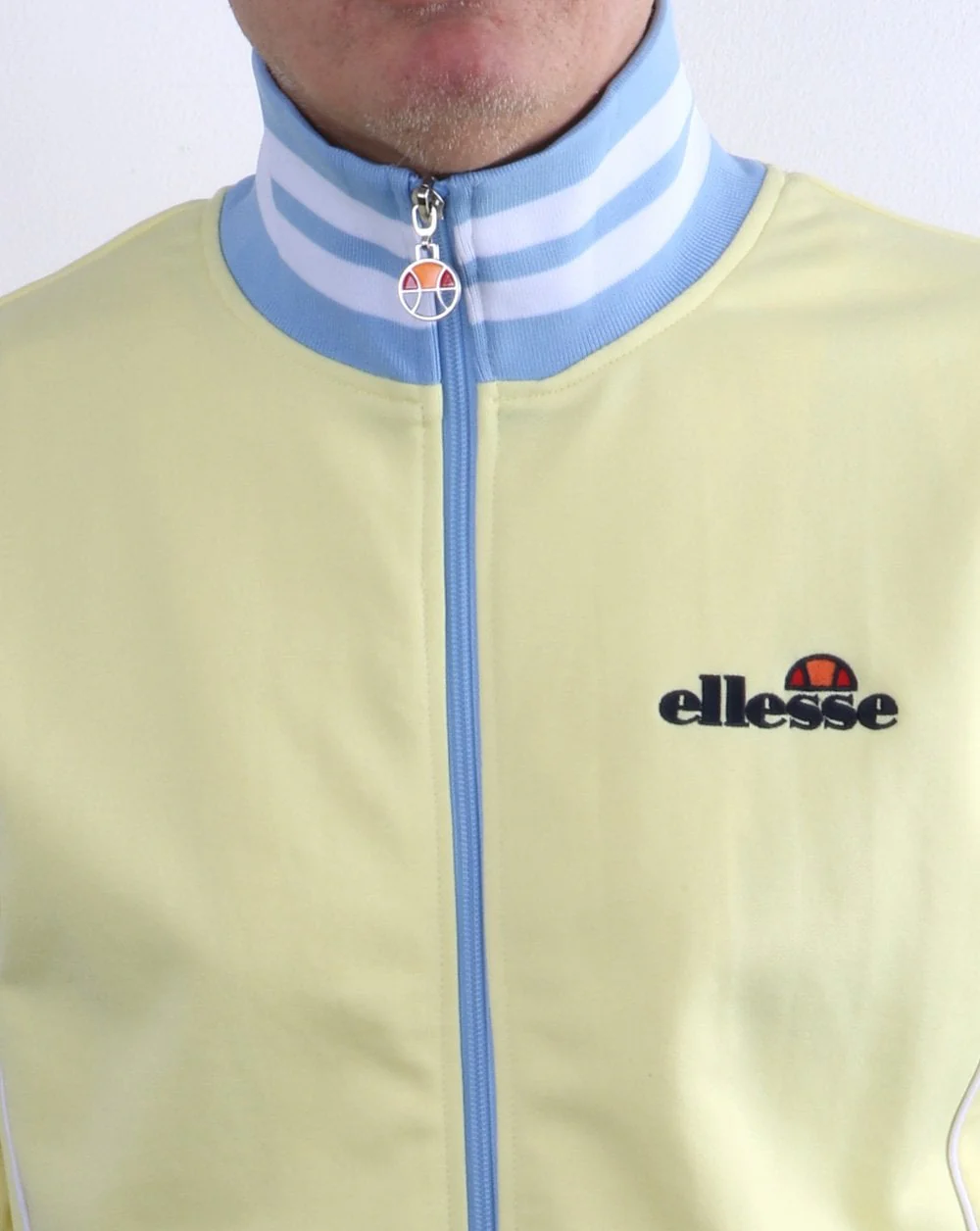 Ellesse Milano Track Top Light Yellow/Sky - Image 2