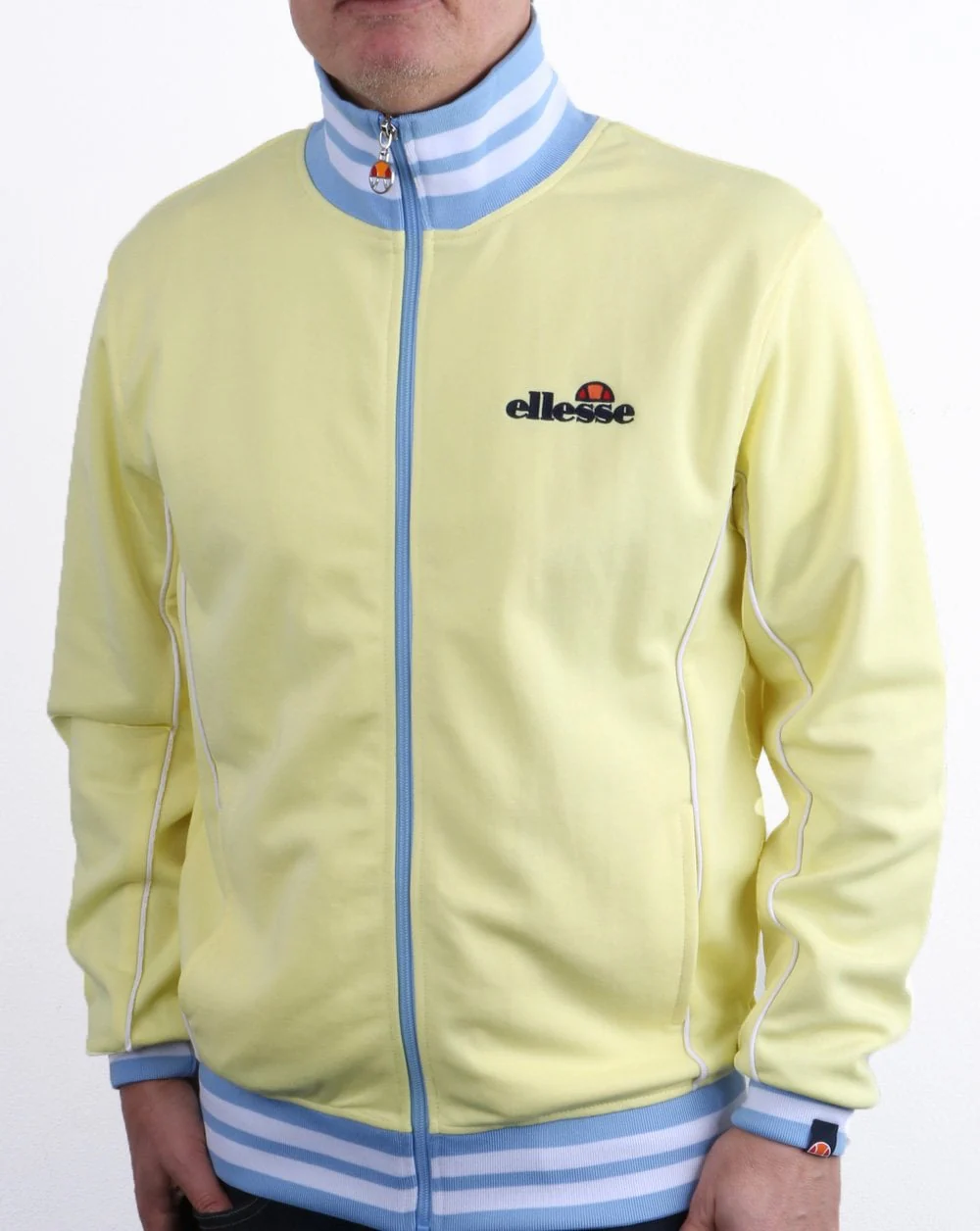 Ellesse Milano Track Top Light Yellow/Sky - Image 3