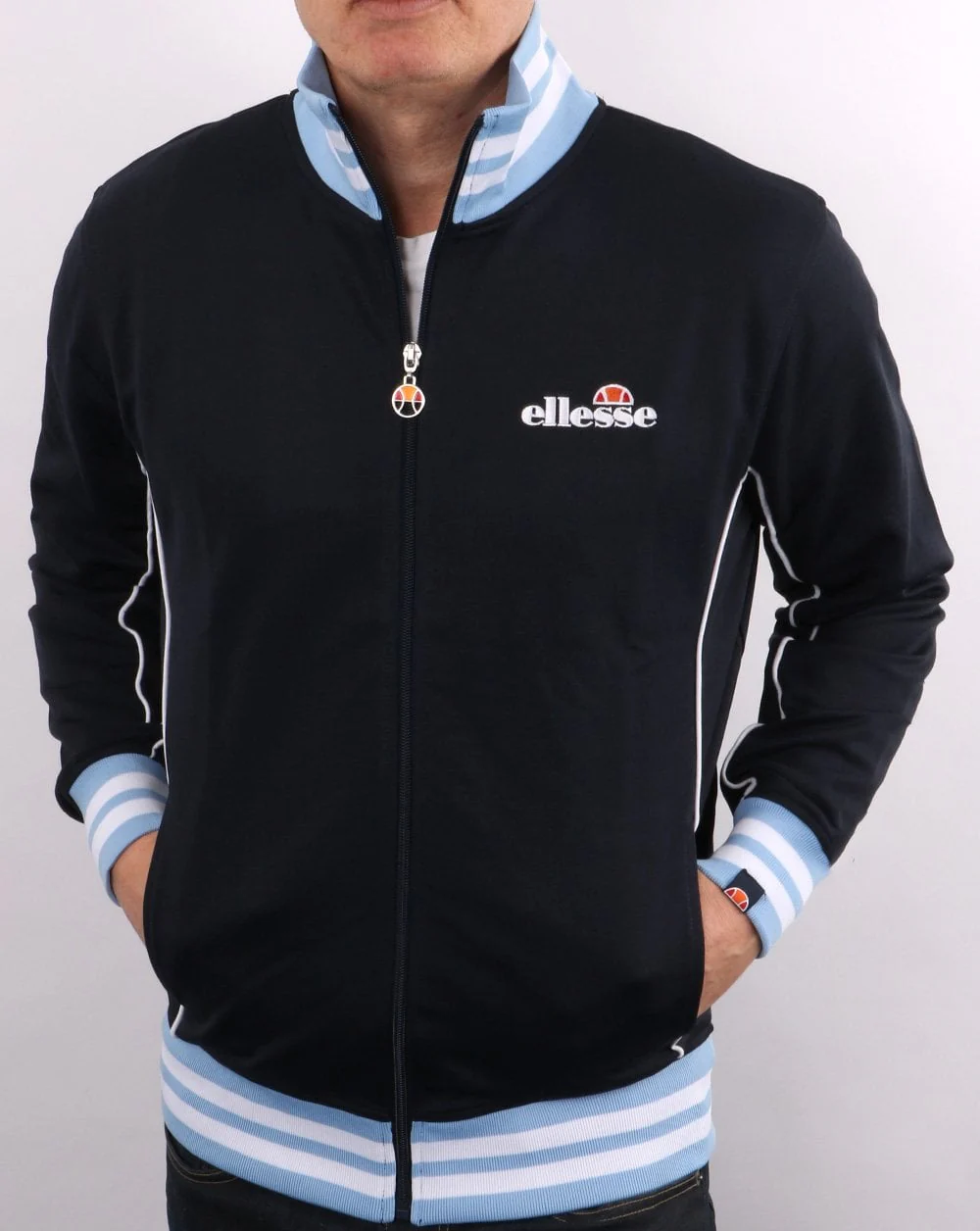 Ellesse Milano Track Top Navy / Sky - Image 2