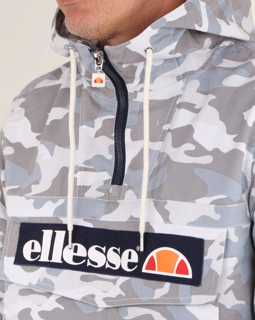 Ellesse Mont Canvas Jacket Grey Camo - Image 3