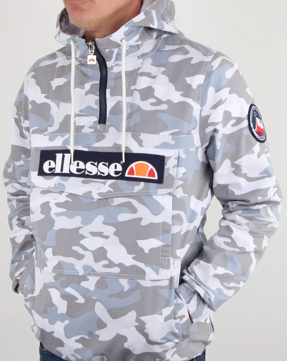 Ellesse Mont Canvas Jacket Grey Camo - Image 4
