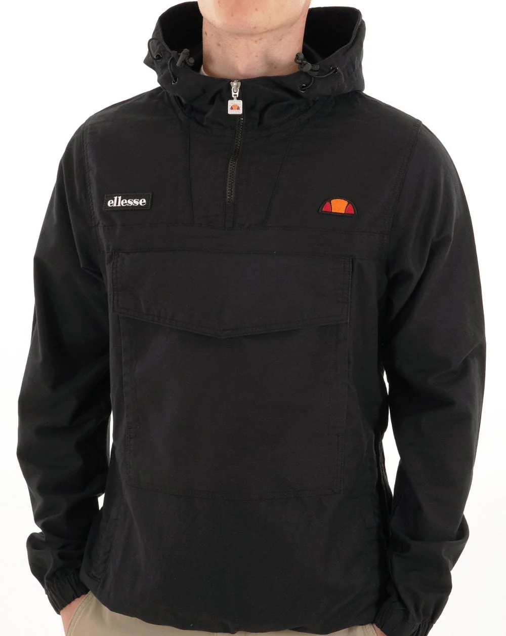 Ellesse Mont Canvas Overhead Jacket Black - Image 2