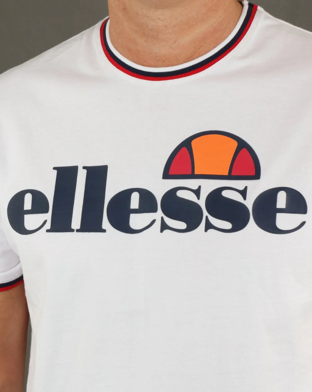 Ellesse Multi Ringer T Shirt White - Image 2