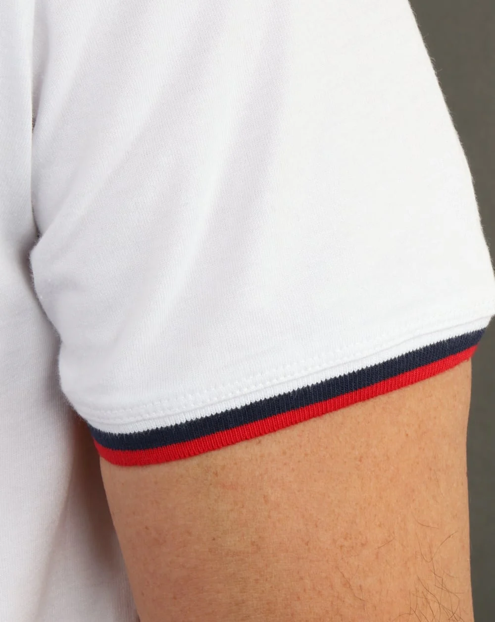 Ellesse Multi Ringer T Shirt White - Image 3