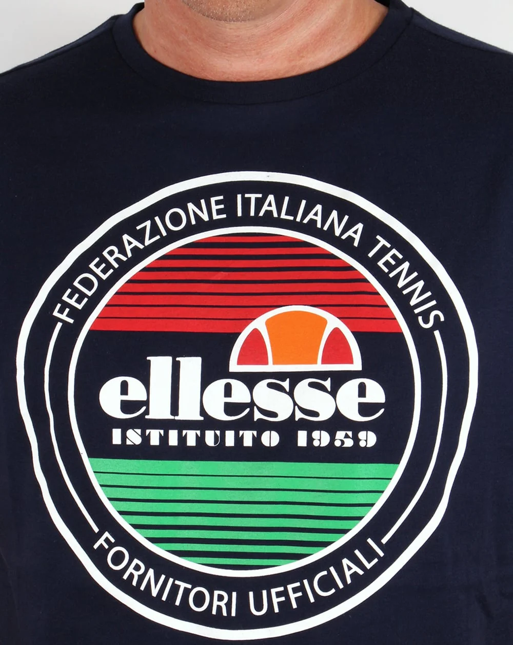 Ellesse Old Skool Logo T-shirt Navy - Image 2