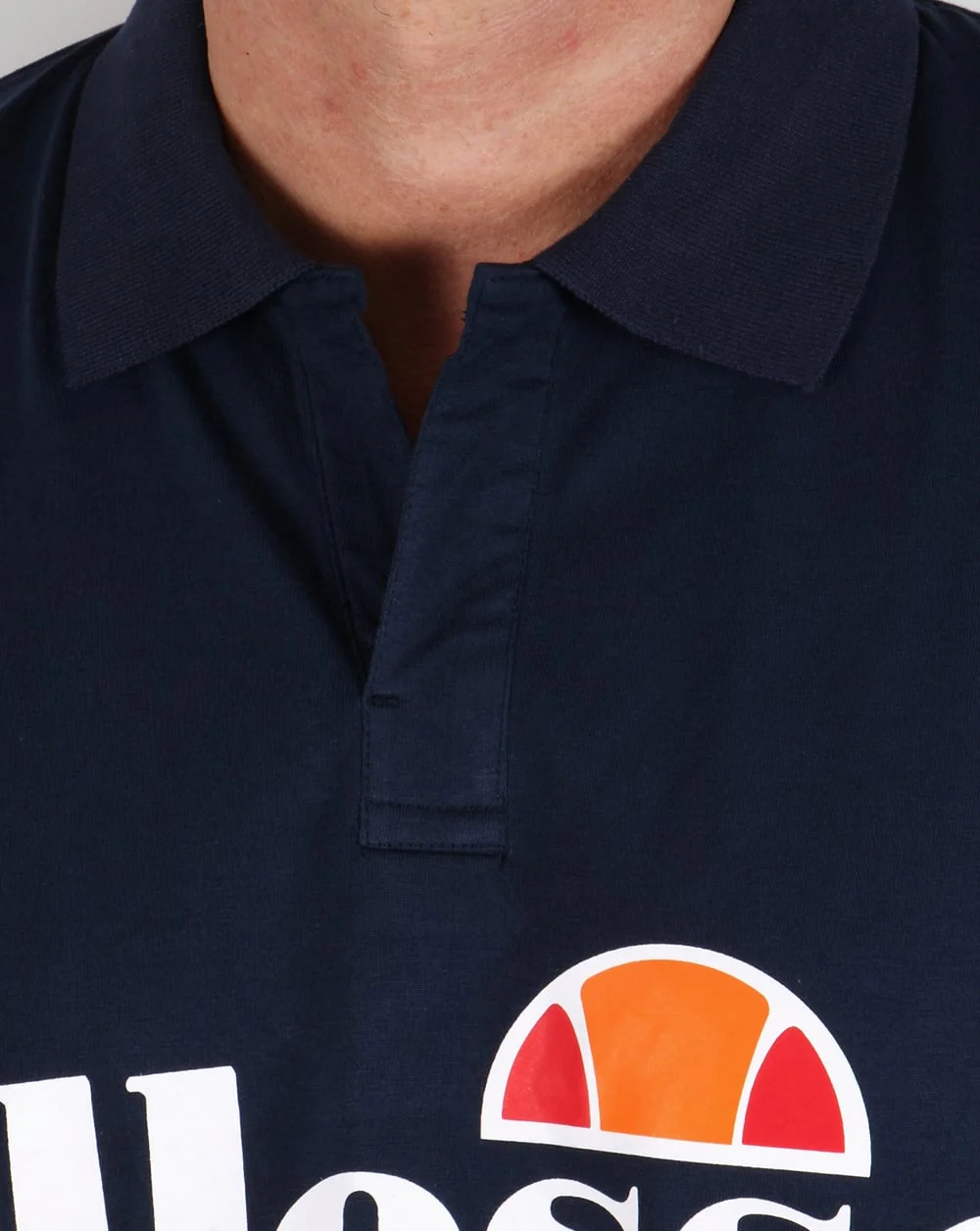 Ellesse Open Neck Polo Shirt Navy - Image 2