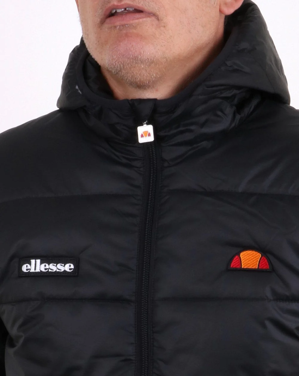 Ellesse Padded Bomber Jacket Black - Image 3