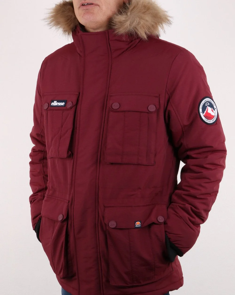 Ellesse Parka Burgundy - Image 2