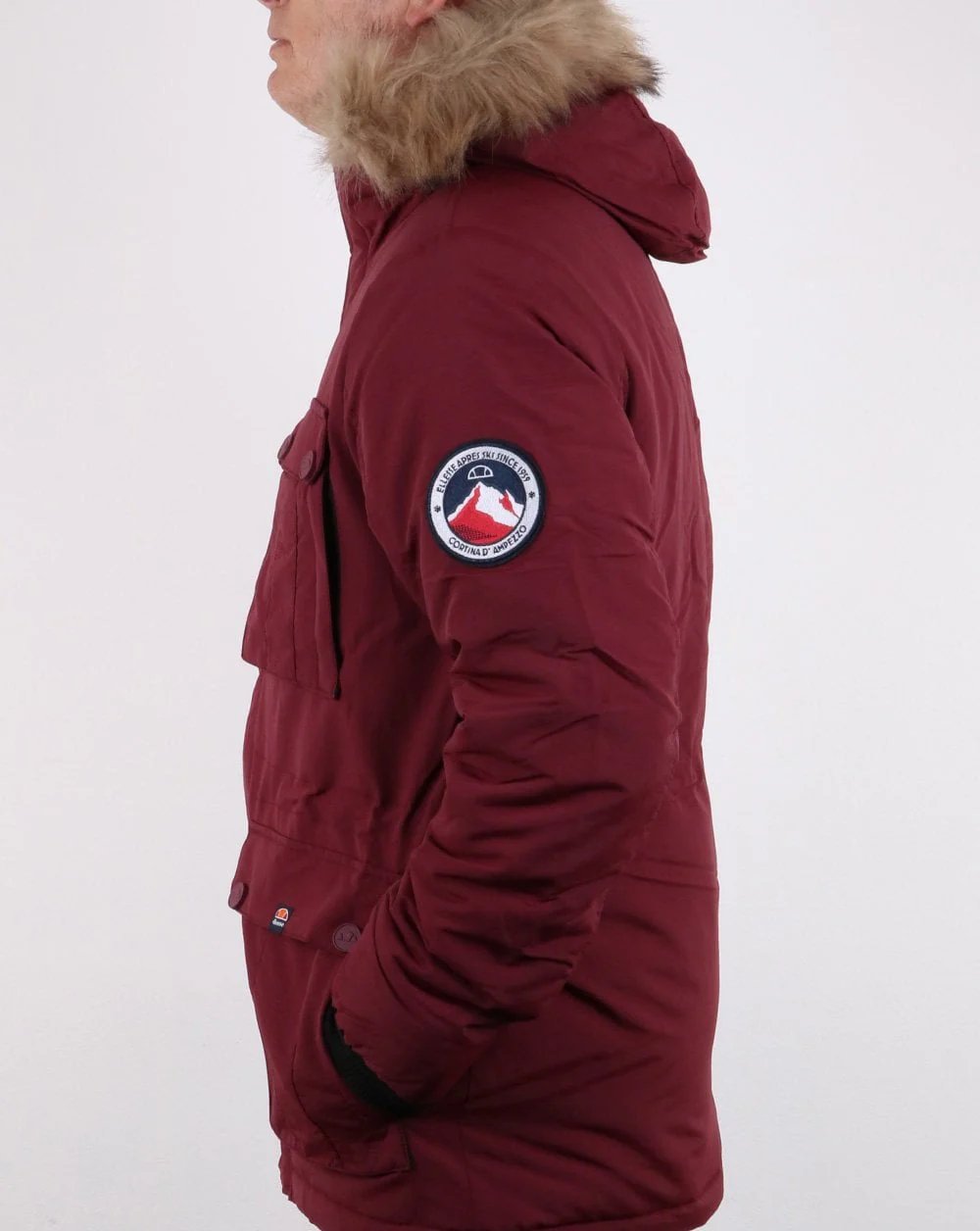 Ellesse Parka Burgundy - Image 4