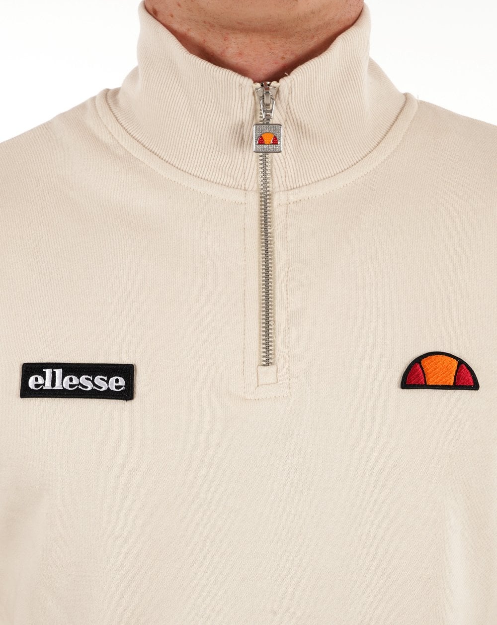 Ellesse 1/4 Zip Sweat Stone - Image 3