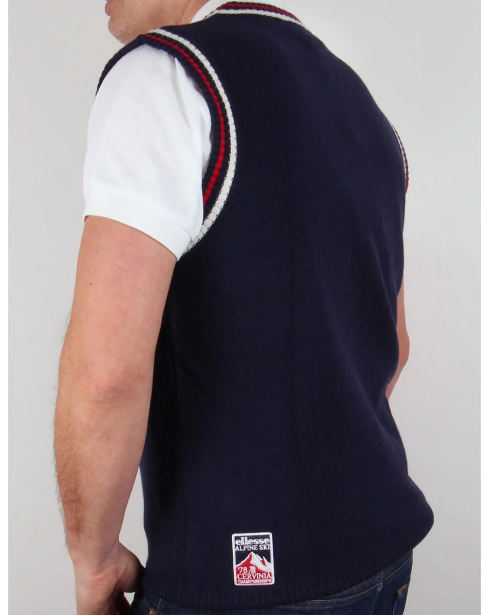 Ellesse Penguin Grivola Tank Top Navy Blue - Image 3