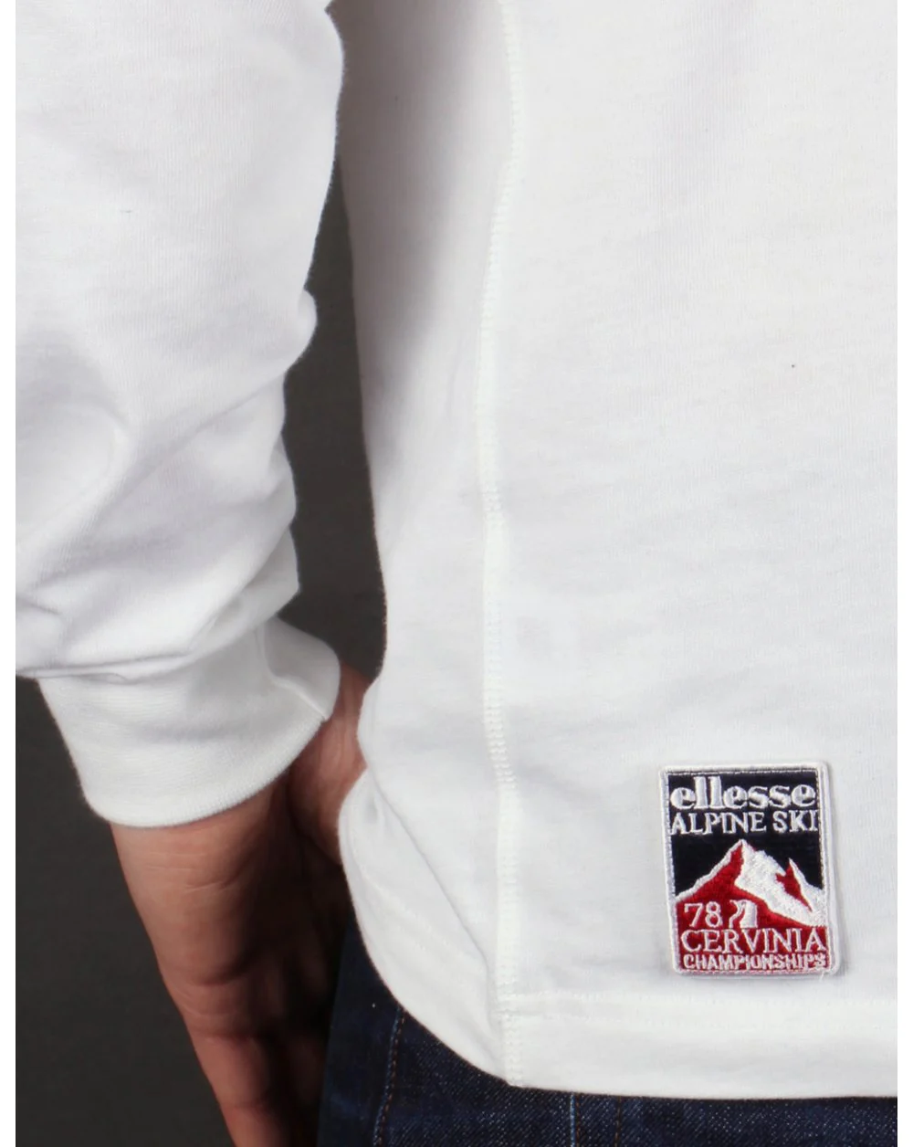 Ellesse Penguin Long Sleeve T-shirt White - Image 4