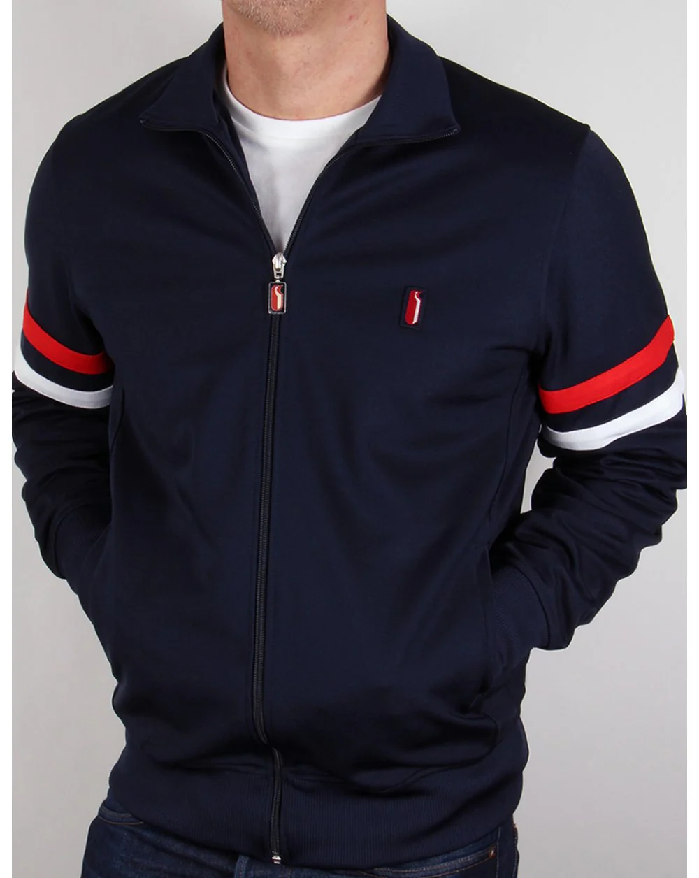 Ellesse Penguin Thoeni Track Top Navy Blue - Image 3
