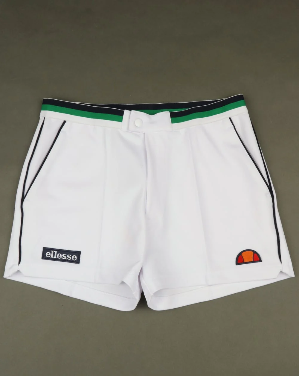 Ellesse Piped Tennis Style Shorts White