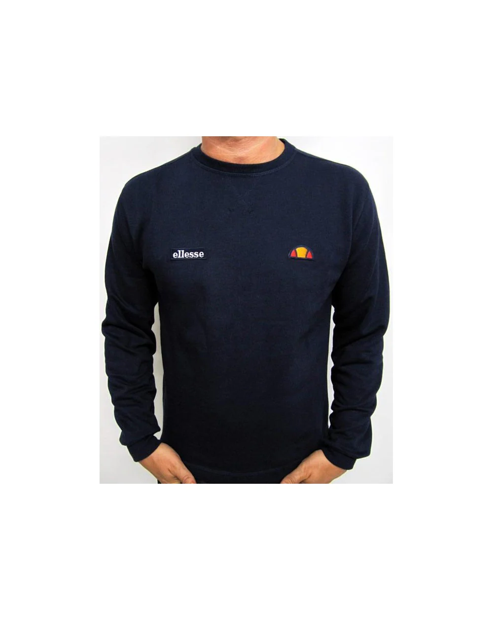 Ellesse Pro Dual Badge Sweatshirt Navy