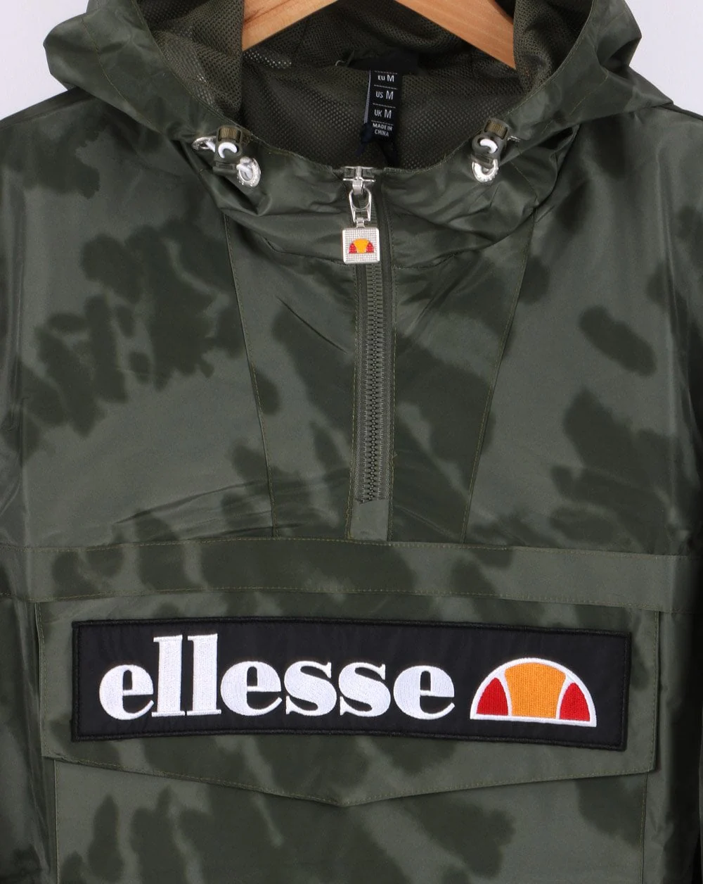Ellesse Quarter Zip Jacket Dark Green Tie Dye - Image 2