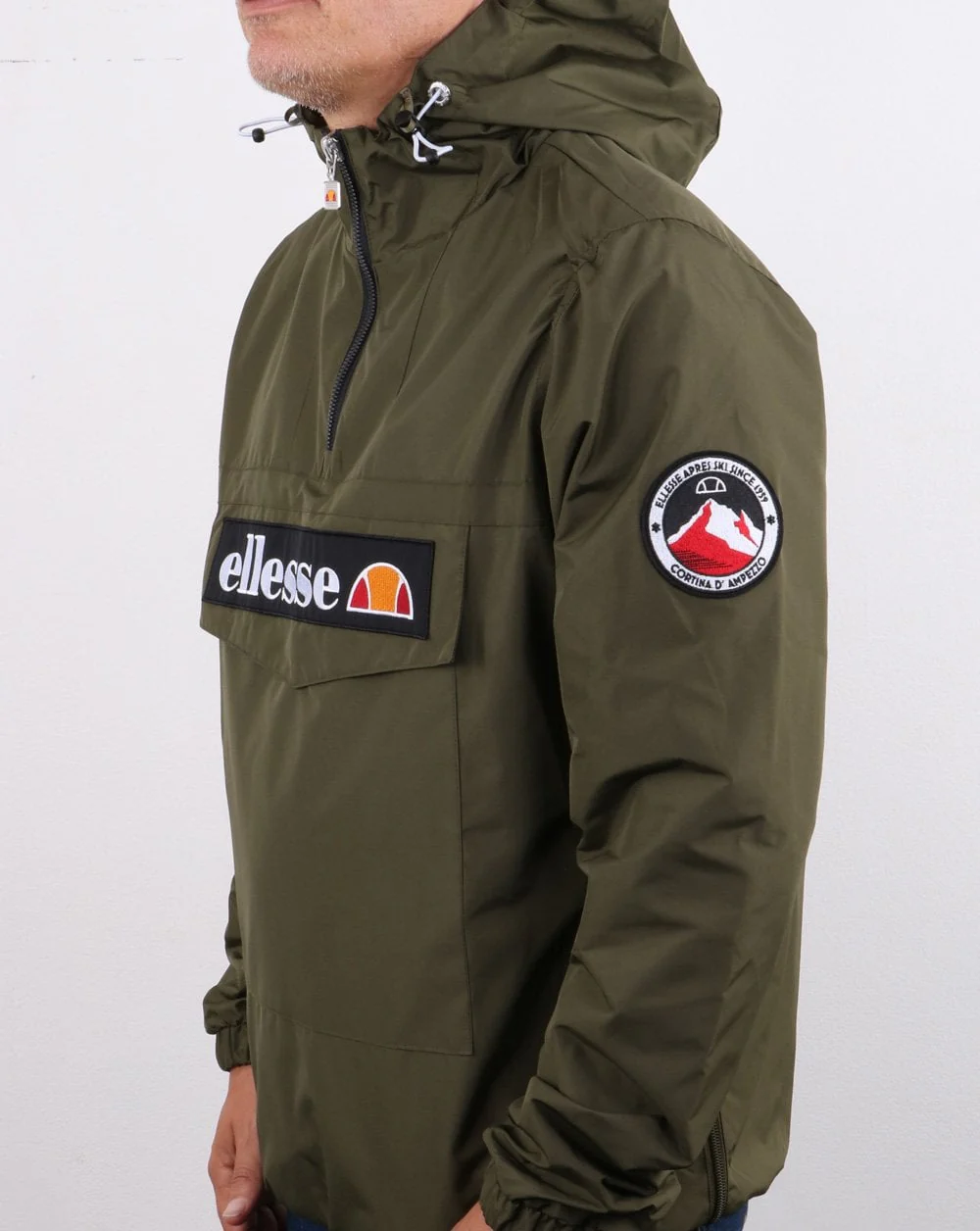 Ellesse Quarter Zip Jacket Khaki - Image 4