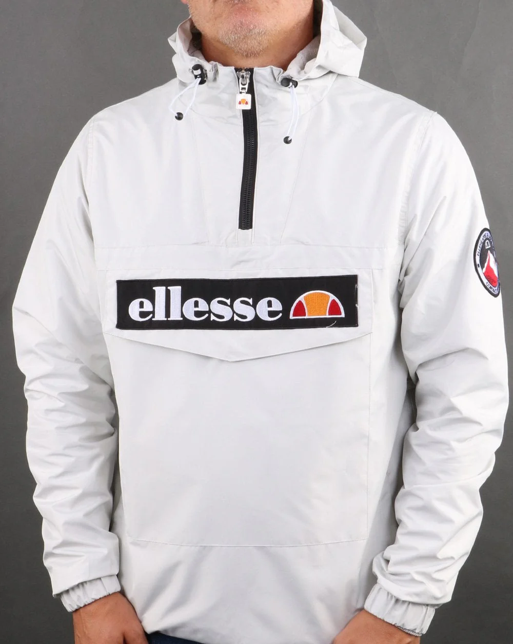 Ellesse Quarter Zip Jacket Light Grey - Image 2