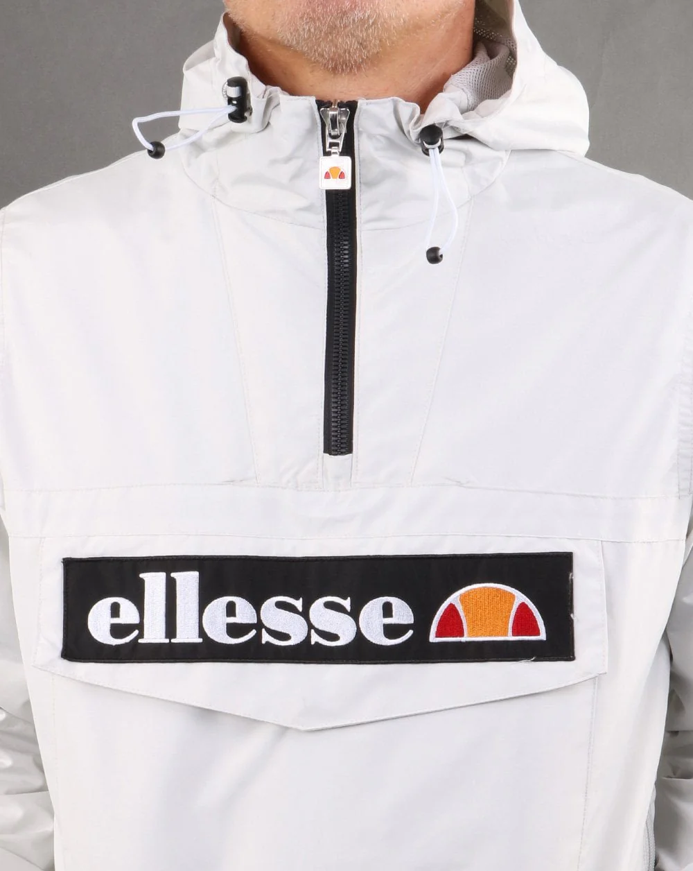 Ellesse Quarter Zip Jacket Light Grey - Image 3