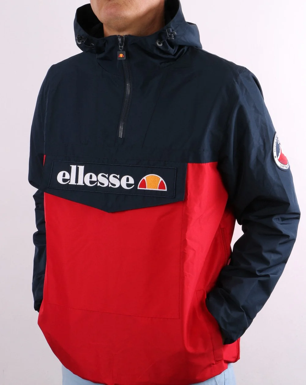 Ellesse Quarter Zip Jacket Navy/Red - Image 2