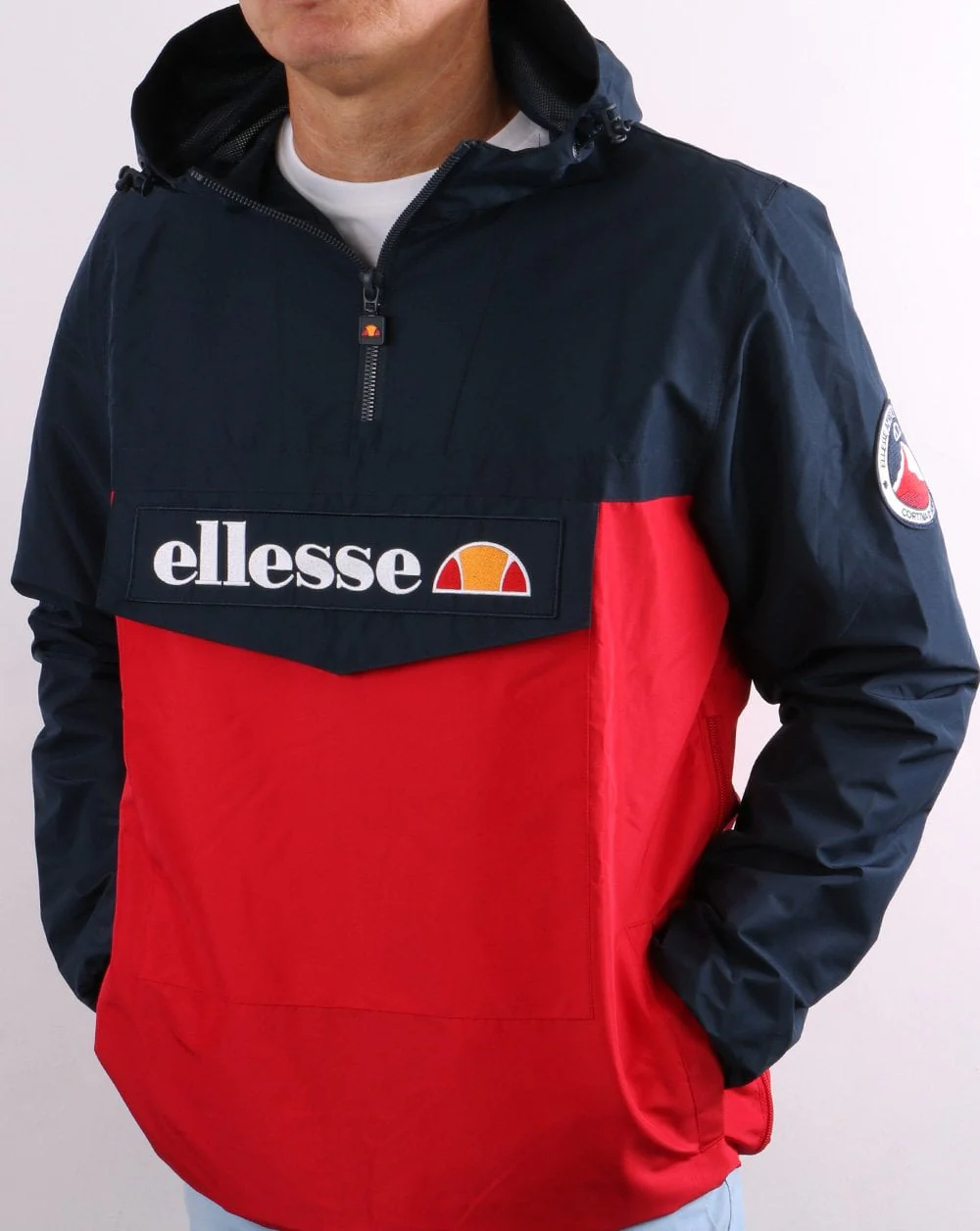 Ellesse Quarter Zip Jacket Navy/Red - Image 4