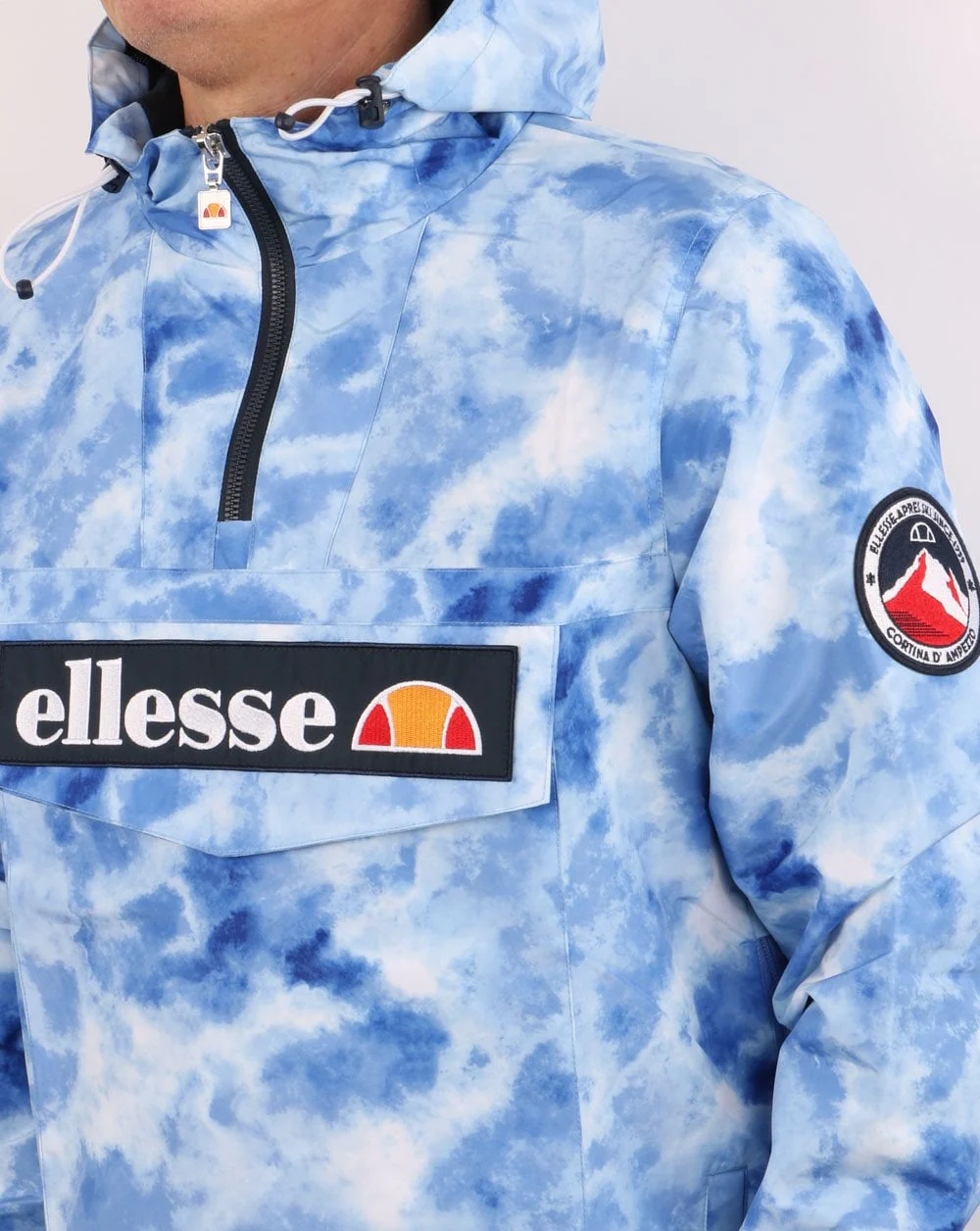 Ellesse Quarter Zip Jacket Tie Dye Blue - Image 2