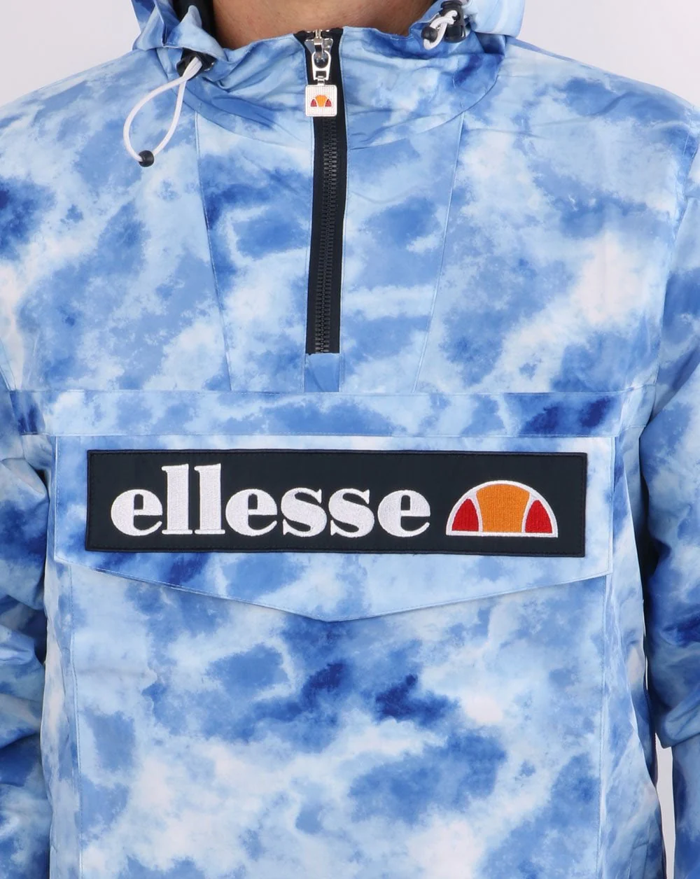 Ellesse Quarter Zip Jacket Tie Dye Blue - Image 3