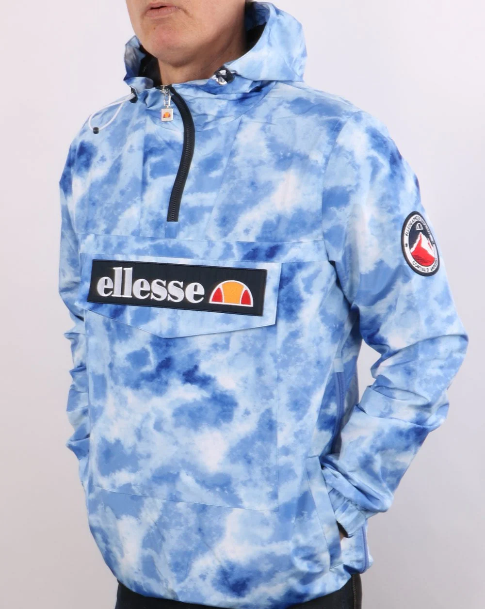Ellesse Quarter Zip Jacket Tie Dye Blue - Image 4
