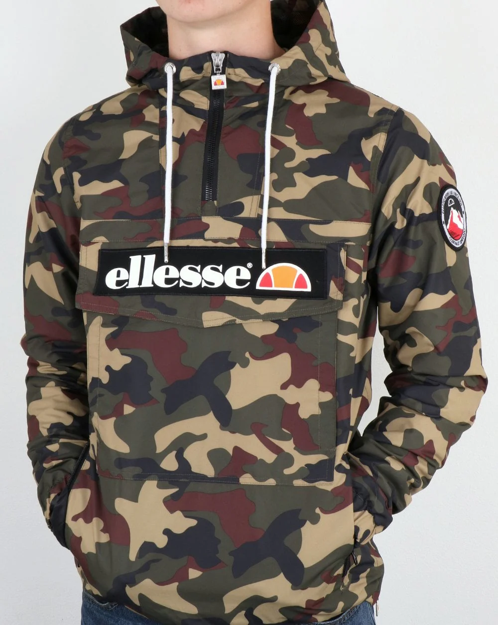 Ellesse Quarter Zip Overhead Jacket Camo - Image 3