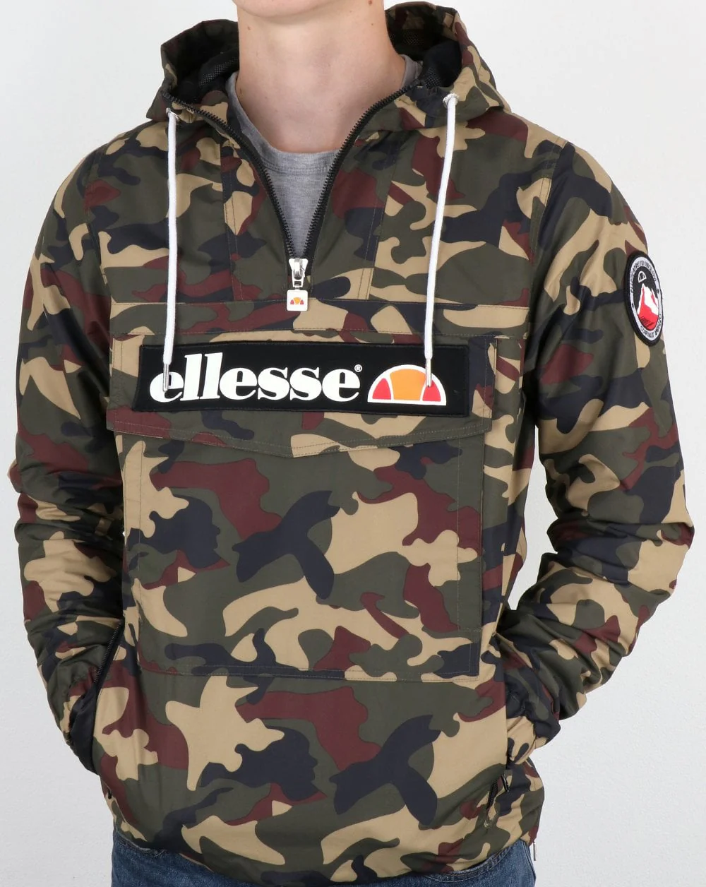 Ellesse Quarter Zip Overhead Jacket Camo - Image 4