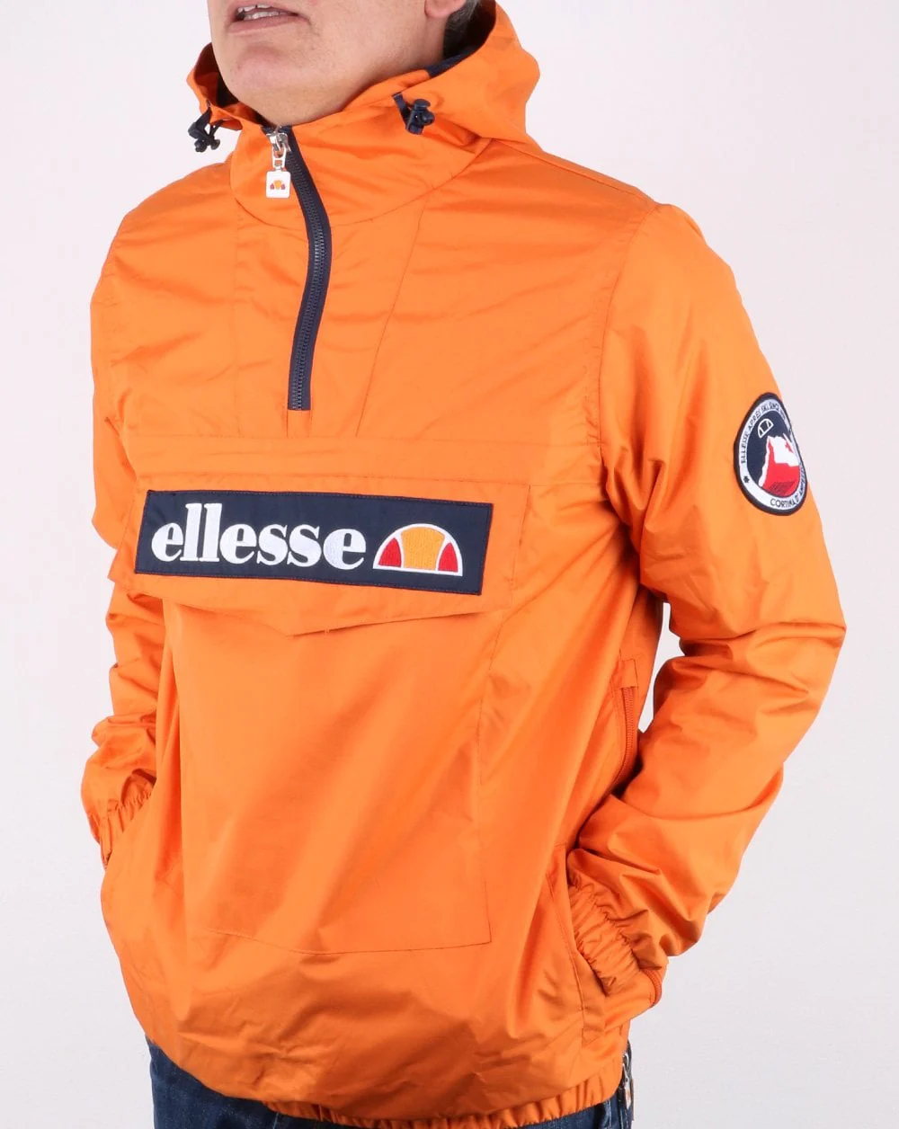 Ellesse Quarter Zip Overhead Jacket Orange - Image 3