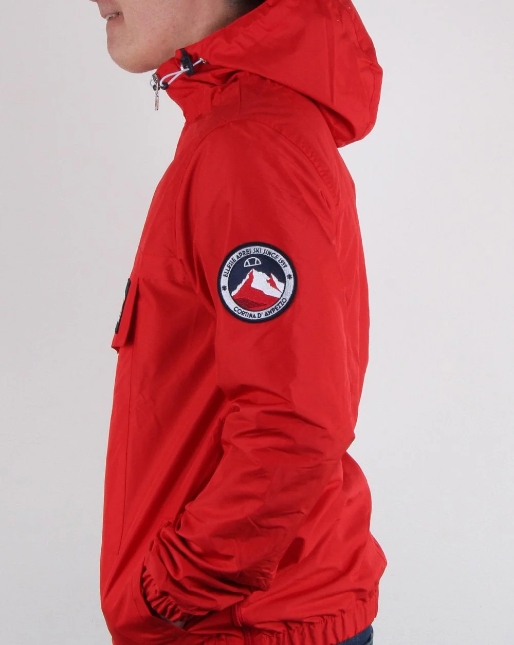 Ellesse Quarter Zip Overhead Jacket Scarlet Red - Image 4