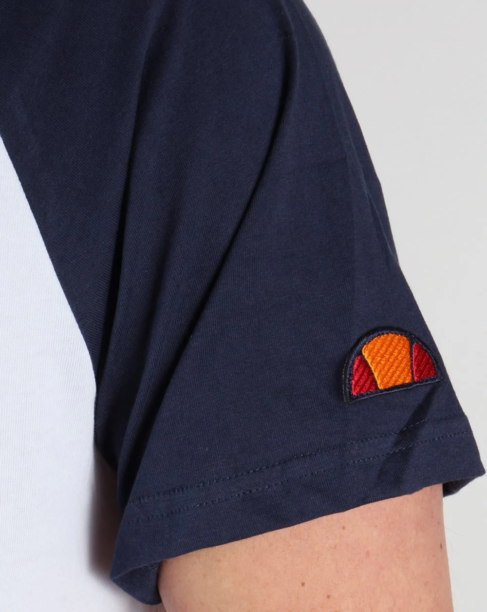 Ellesse Raglan T-shirt White/Navy - Image 3