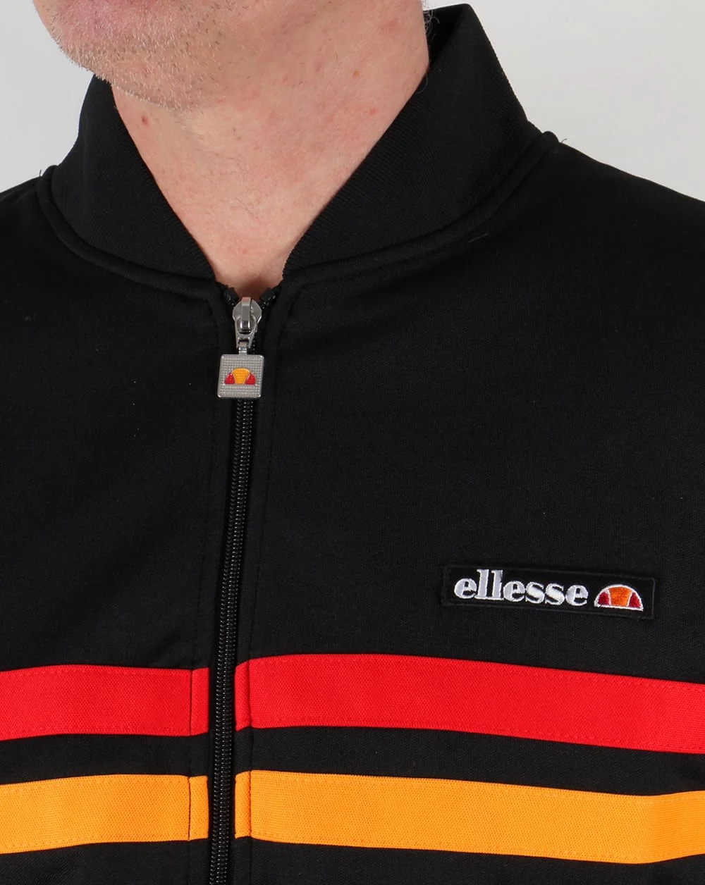Ellesse Rimini 2 Track Top Black/red/orange - Image 3