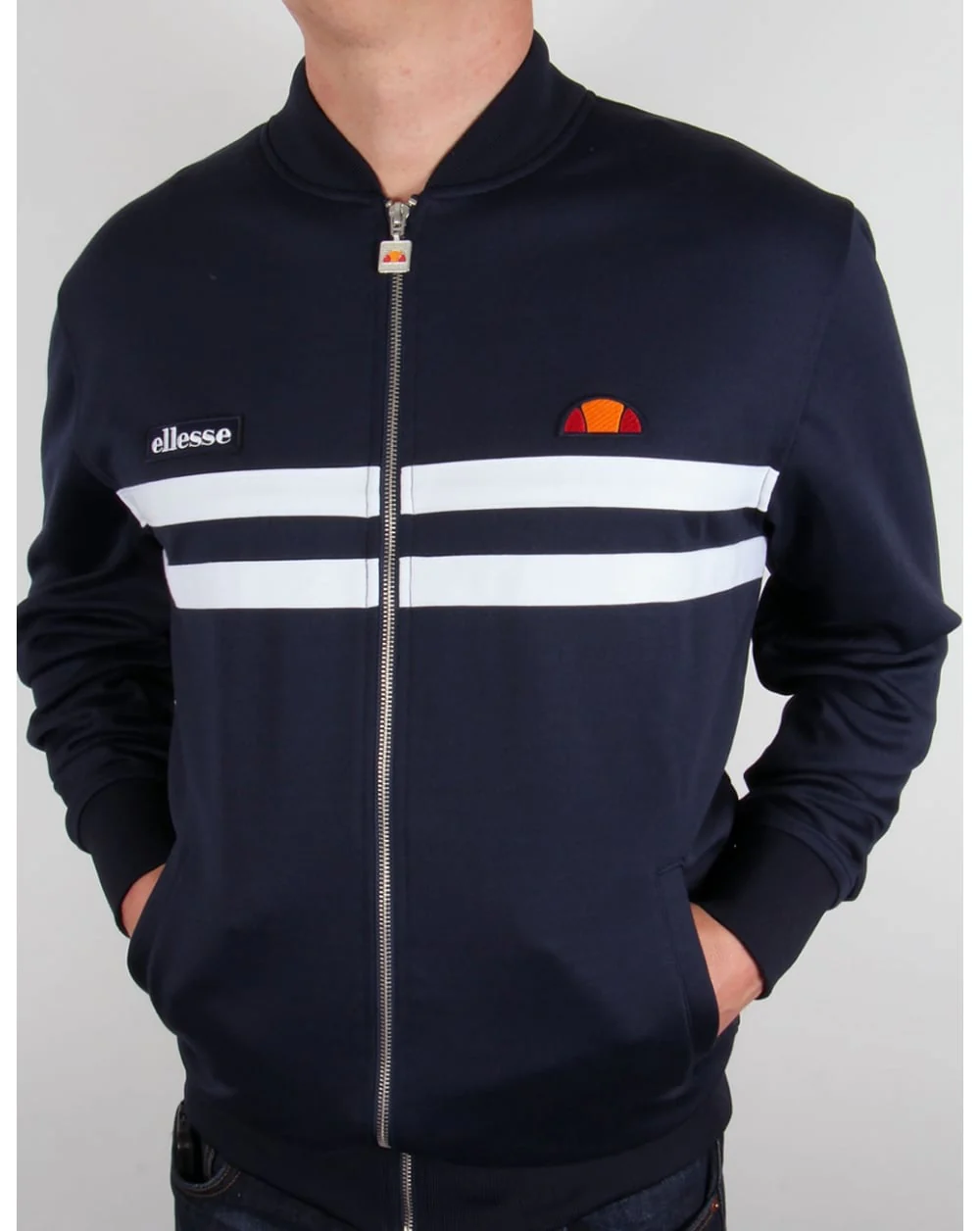 Ellesse Rimini 2 Track Top Navy/White - Image 3