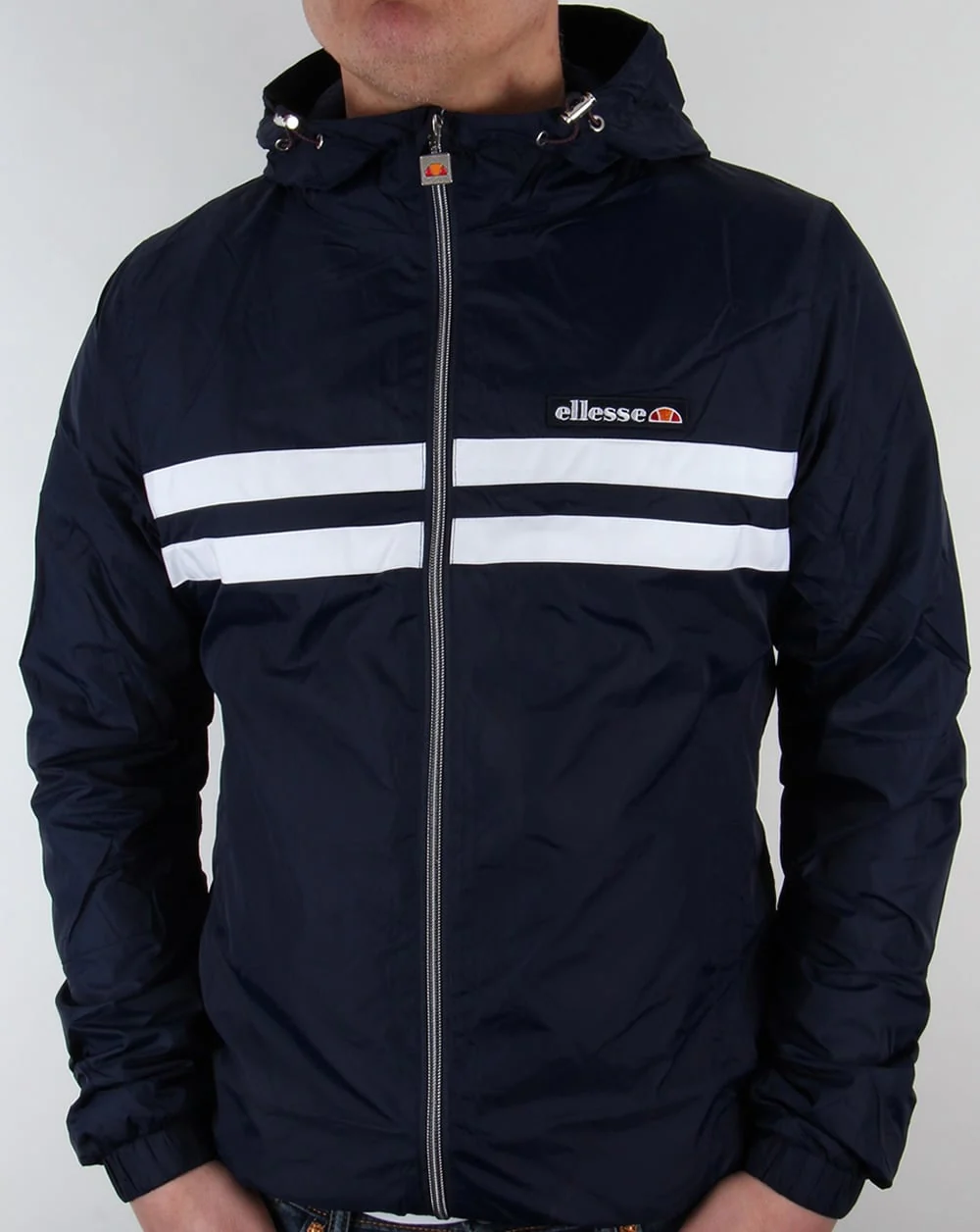 Ellesse Rimini striped rain Jacket Navy - Image 2