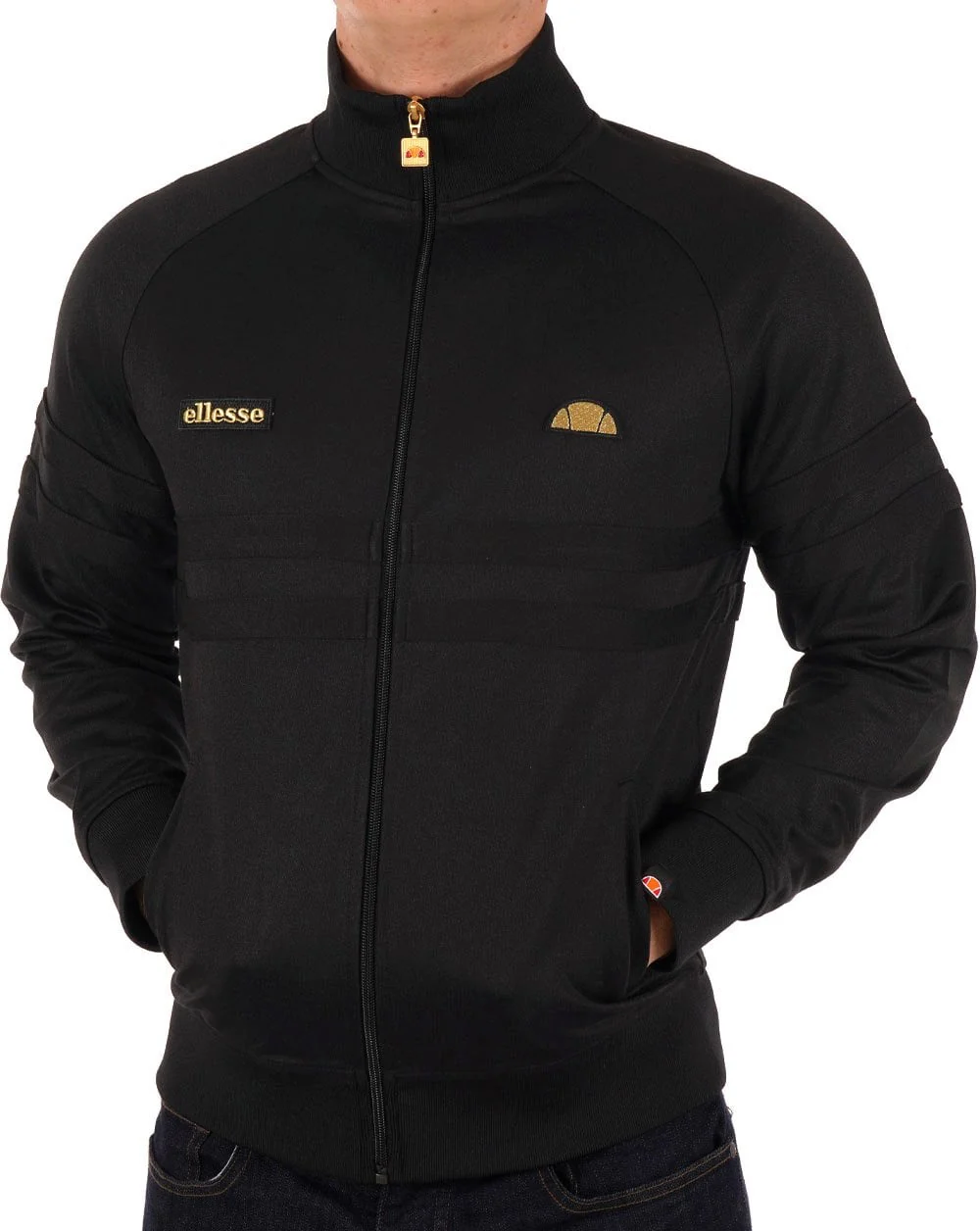 Ellesse Rimini Track Top Black/Gold - Image 3