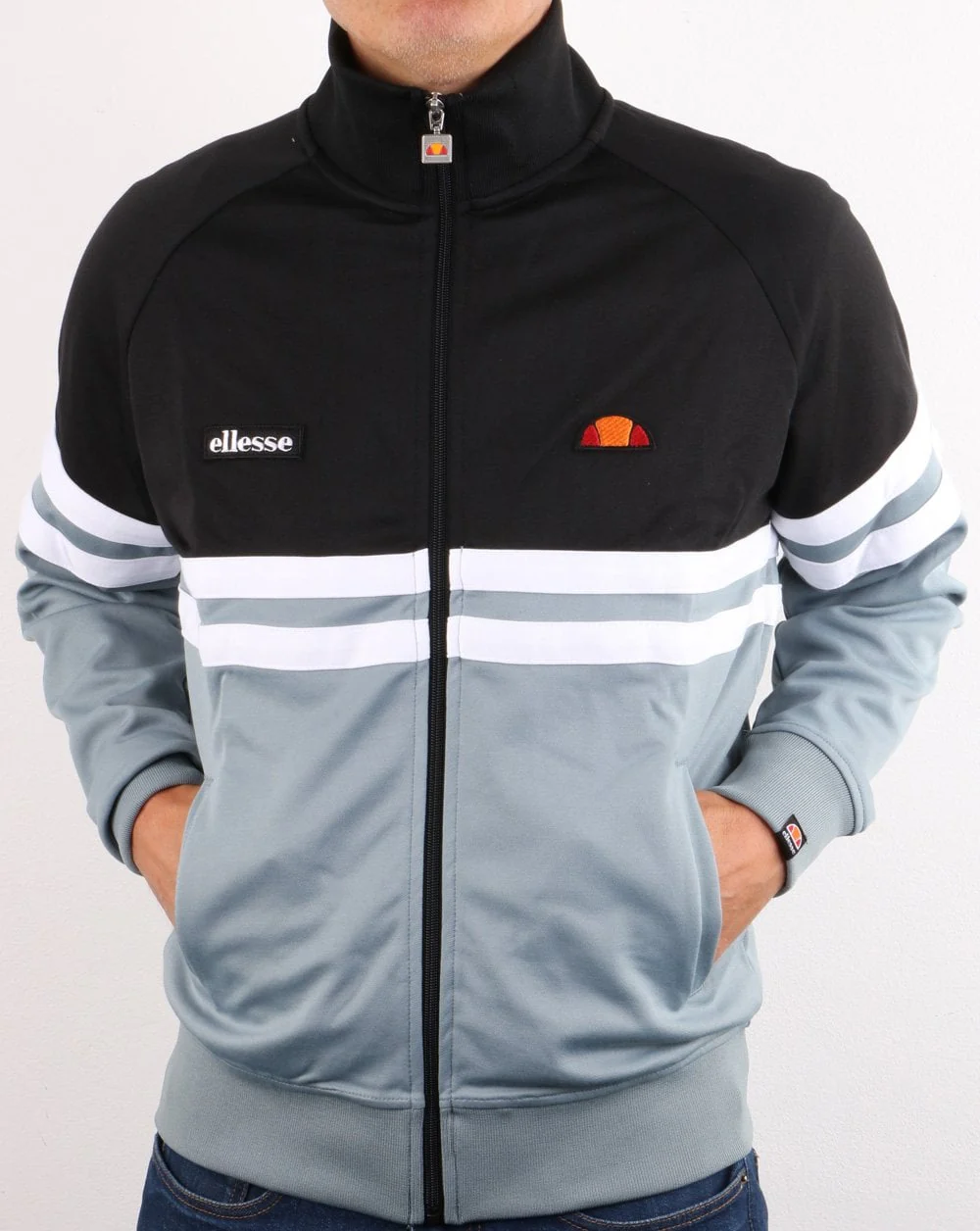 Ellesse Rimini Track Top Black/Grey/White