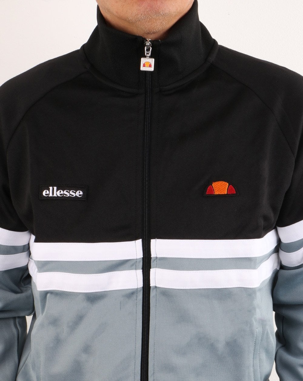 Ellesse Rimini Track Top Black/Grey/White - Image 3