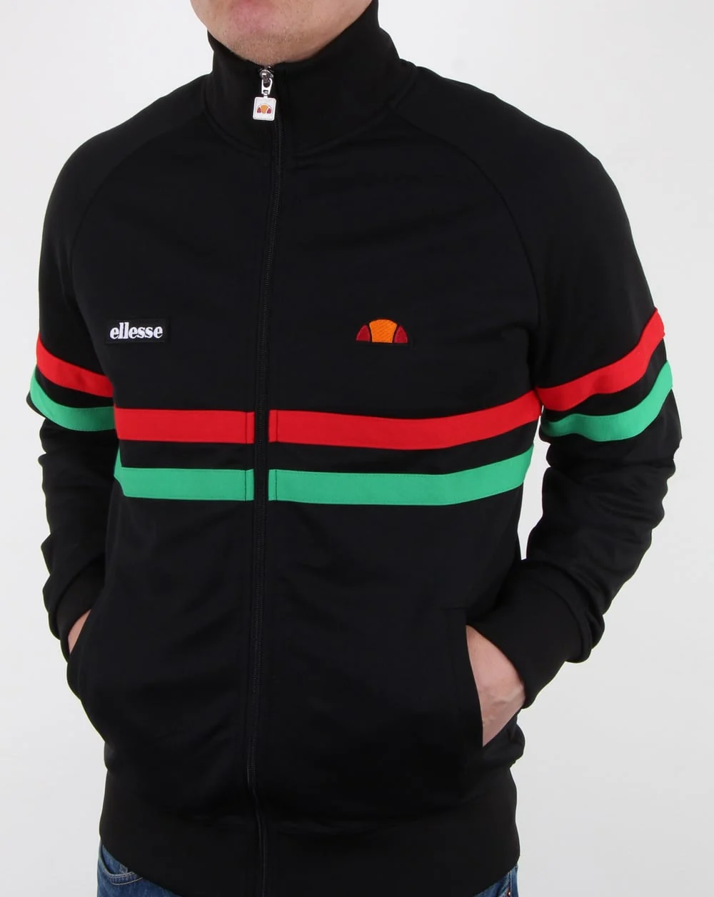 Ellesse Rimini Track Top Black/red/green - Image 2