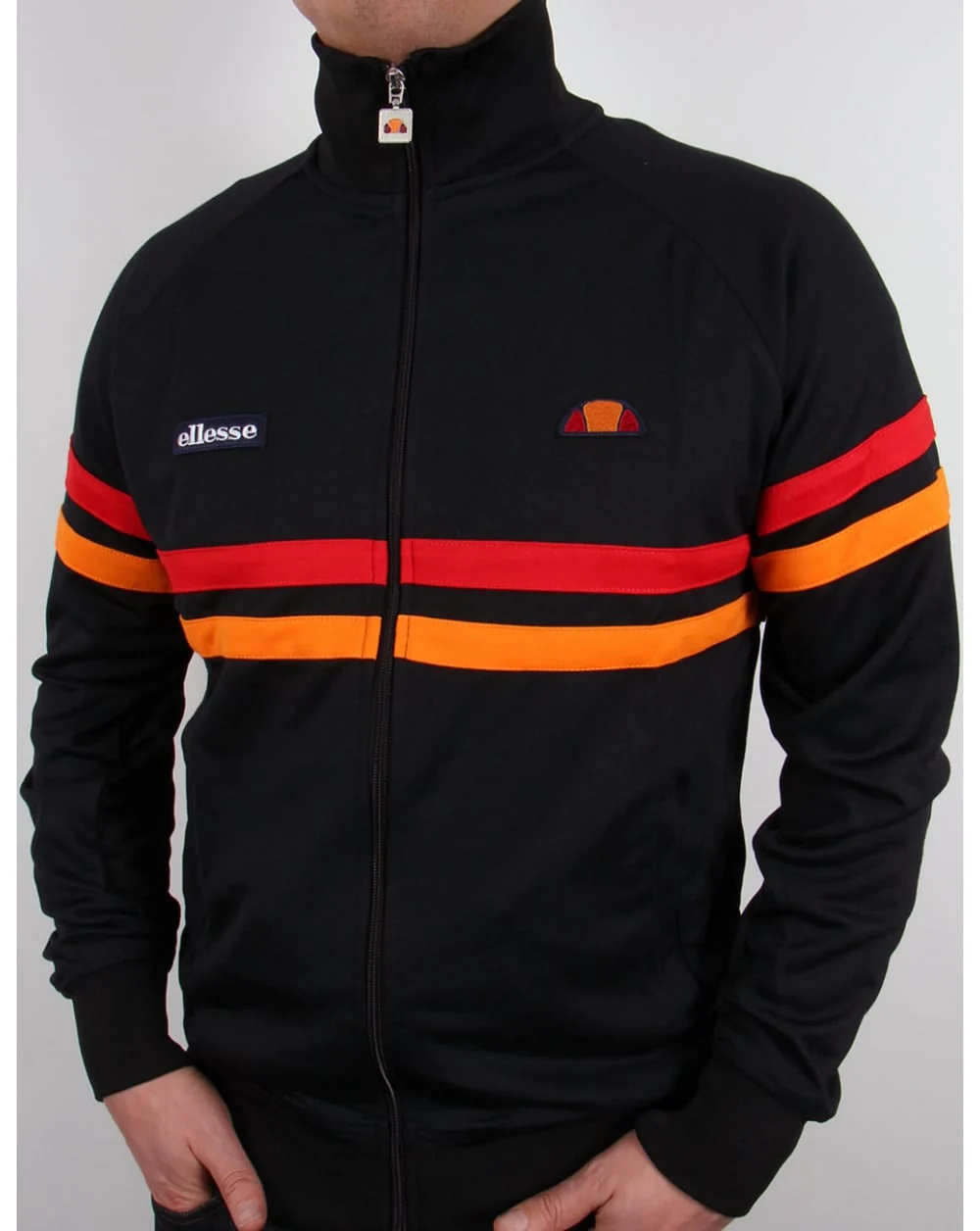 Ellesse Rimini Track Top Black/Red/Orange