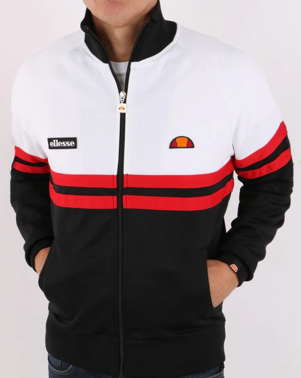 Ellesse Rimini Track Top Black/White/Red - Image 4