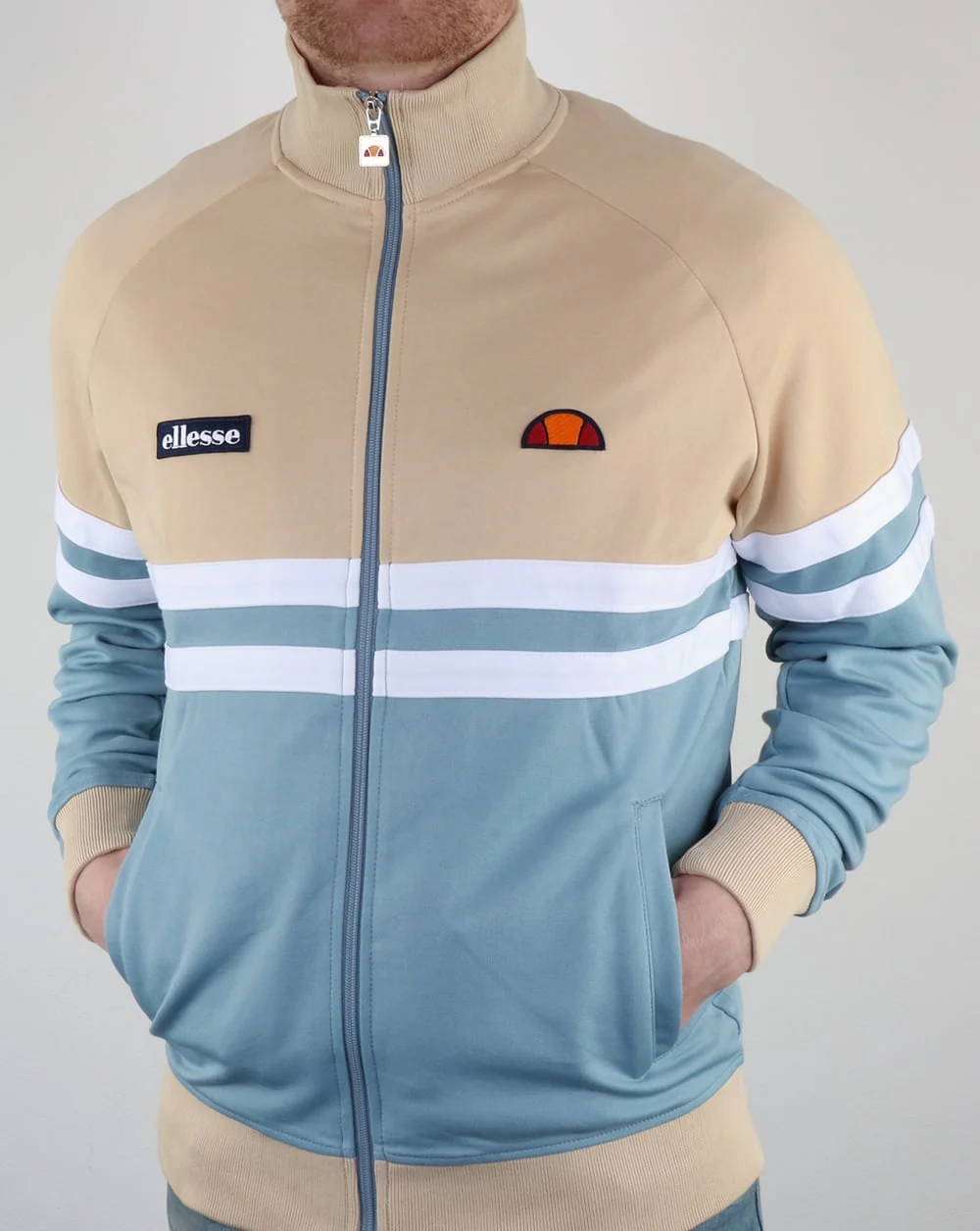 Ellesse Rimini Track Top Blue/Sand - Image 4