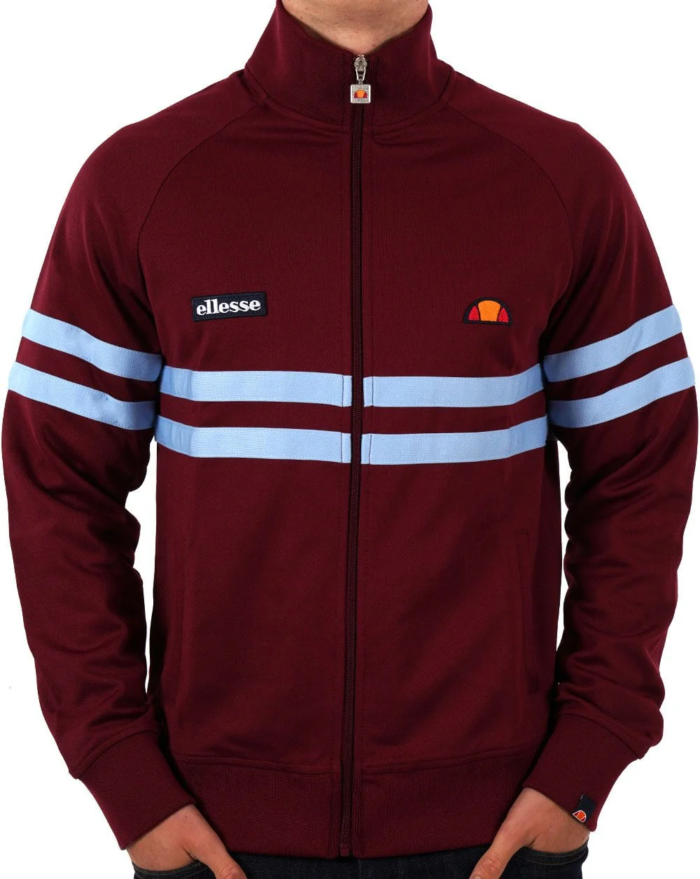 Ellesse Rimini Track Top Claret/Sky Blue