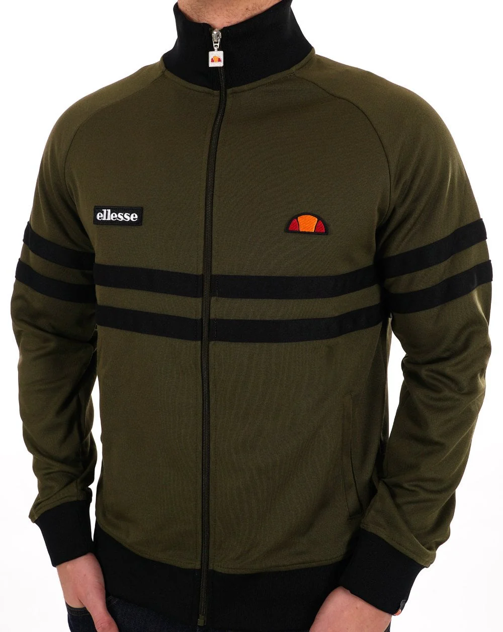 Ellesse Rimini Track Top Dk Olive Black - Image 3