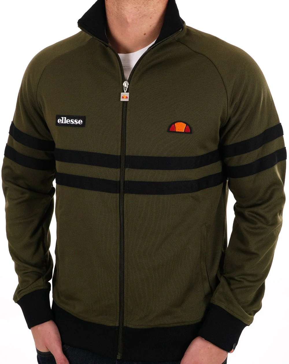 Ellesse Rimini Track Top Dk Olive Black - Image 4
