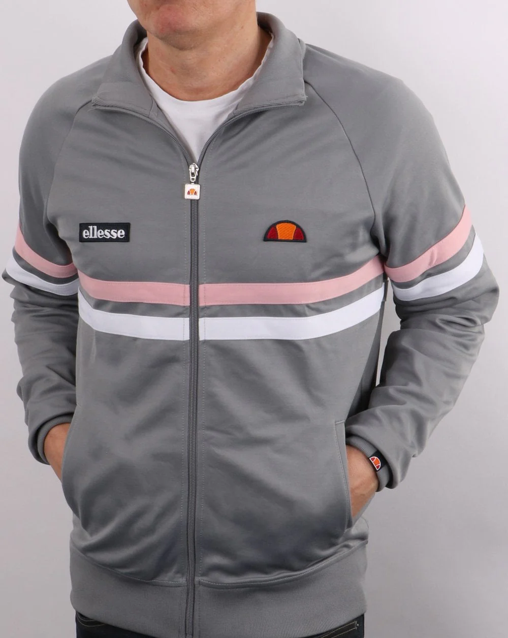 Ellesse Rimini Track Top Grey/Pink - Image 5