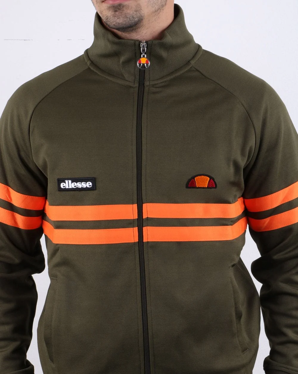 Ellesse Rimini Track Top Khaki/orange - Image 4