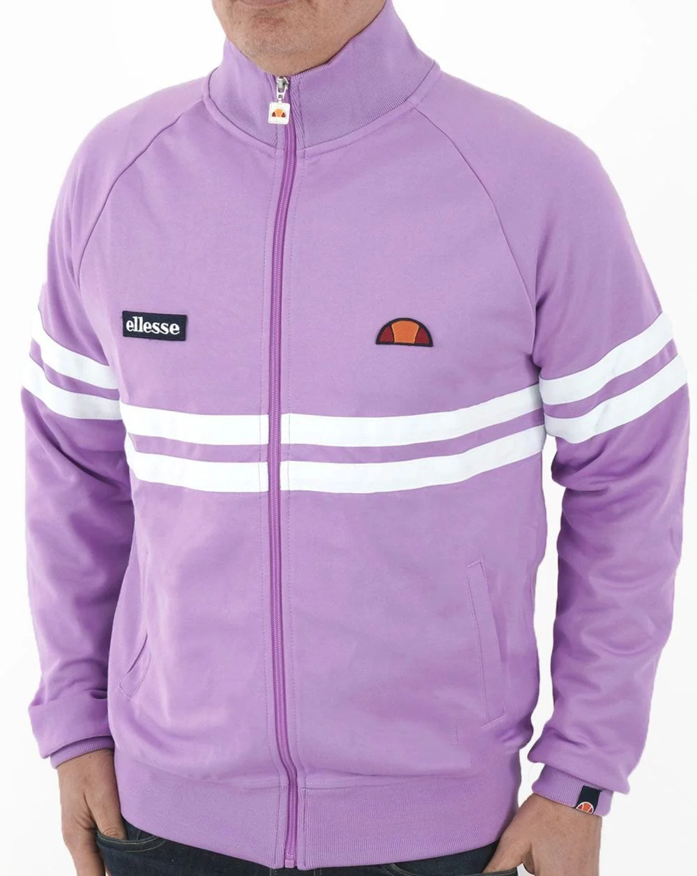 Ellesse Rimini Track Top Lilac/White - Image 3