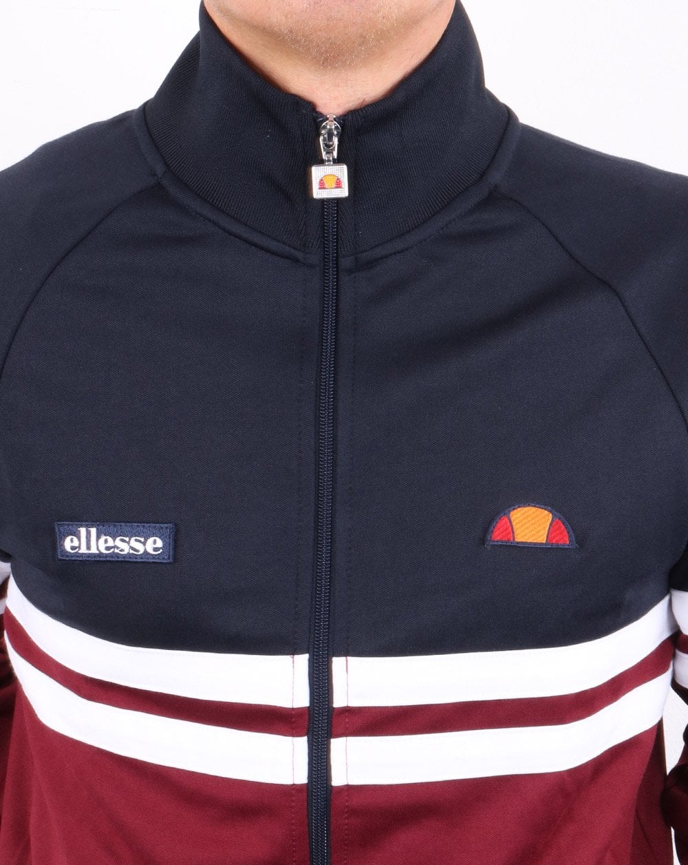 Ellesse Rimini Track Top Navy/Burgundy - Image 4